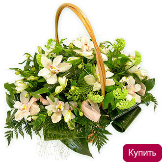 Корзина с альстромерией